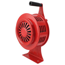 Hand Crank Siren Aluminum Alloy Manual Emergency Alarm with Adjustable Volume for Factories and Homes Red