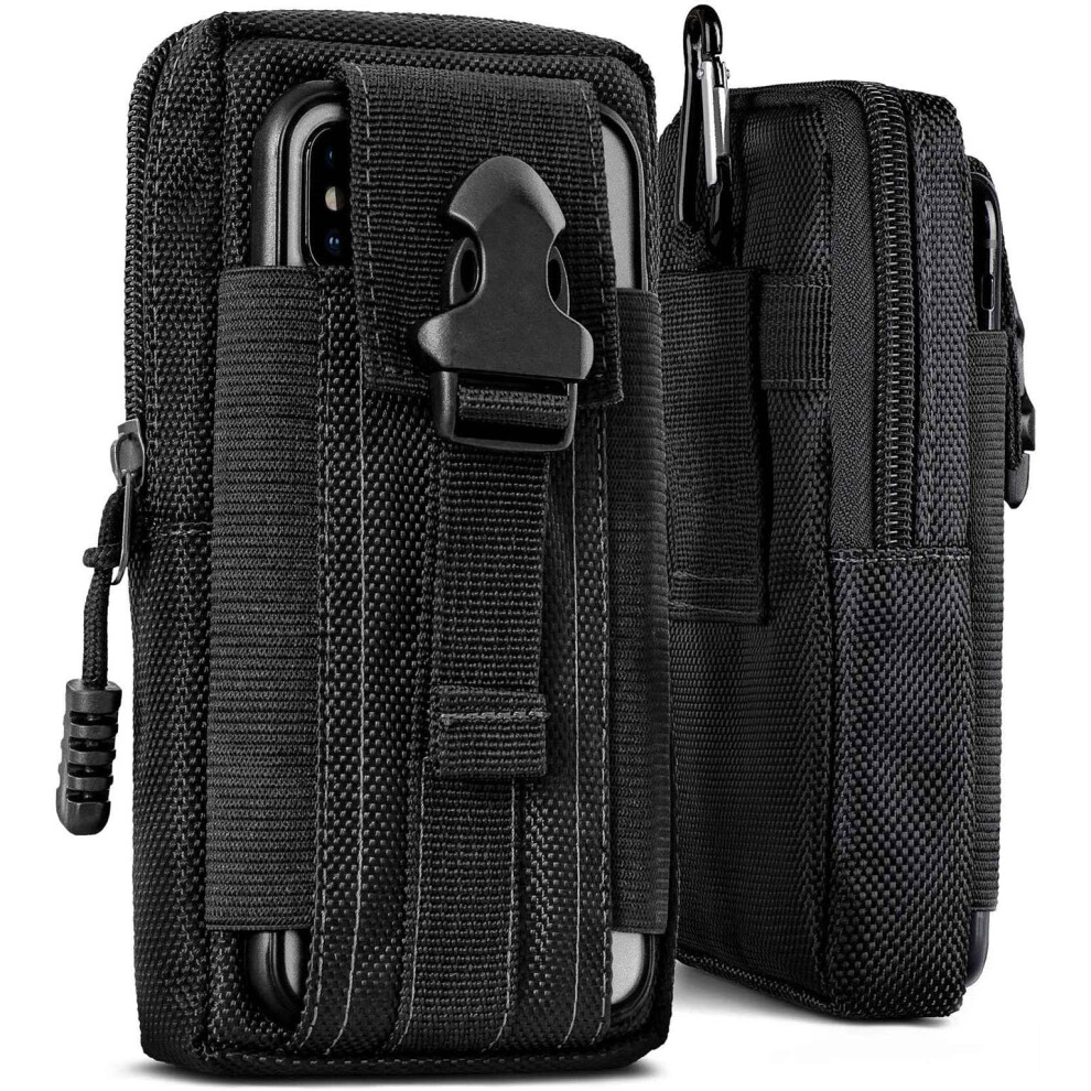Nylon Tactical Phone Holster Case With Belt Clip And Carabiner For Huawei Honor View 10 Outdoor 9169991870038