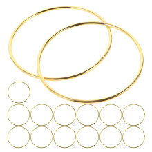 75Stk Goldene Metallkreise Für Und Makramee