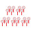 20Pcs Red Dry Erase Board Plastic Handheld Scoreboard for Game Scoring 5