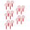 20Pcs Red Dry Erase Board Plastic Handheld Scoreboard for Game Scoring 6