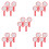 20Pcs Red Dry Erase Board Plastic Handheld Scoreboard for Game Scoring 10