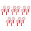 20Pcs Red Dry Erase Board Plastic Handheld Scoreboard for Game Scoring 7