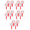20Pcs Red Dry Erase Board Plastic Handheld Scoreboard for Game Scoring 9