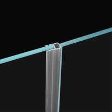 Frameless Shower Door Seal Strip 100 Inch U Type Waterproof Sweep for 3/8 Inch Glass Doors