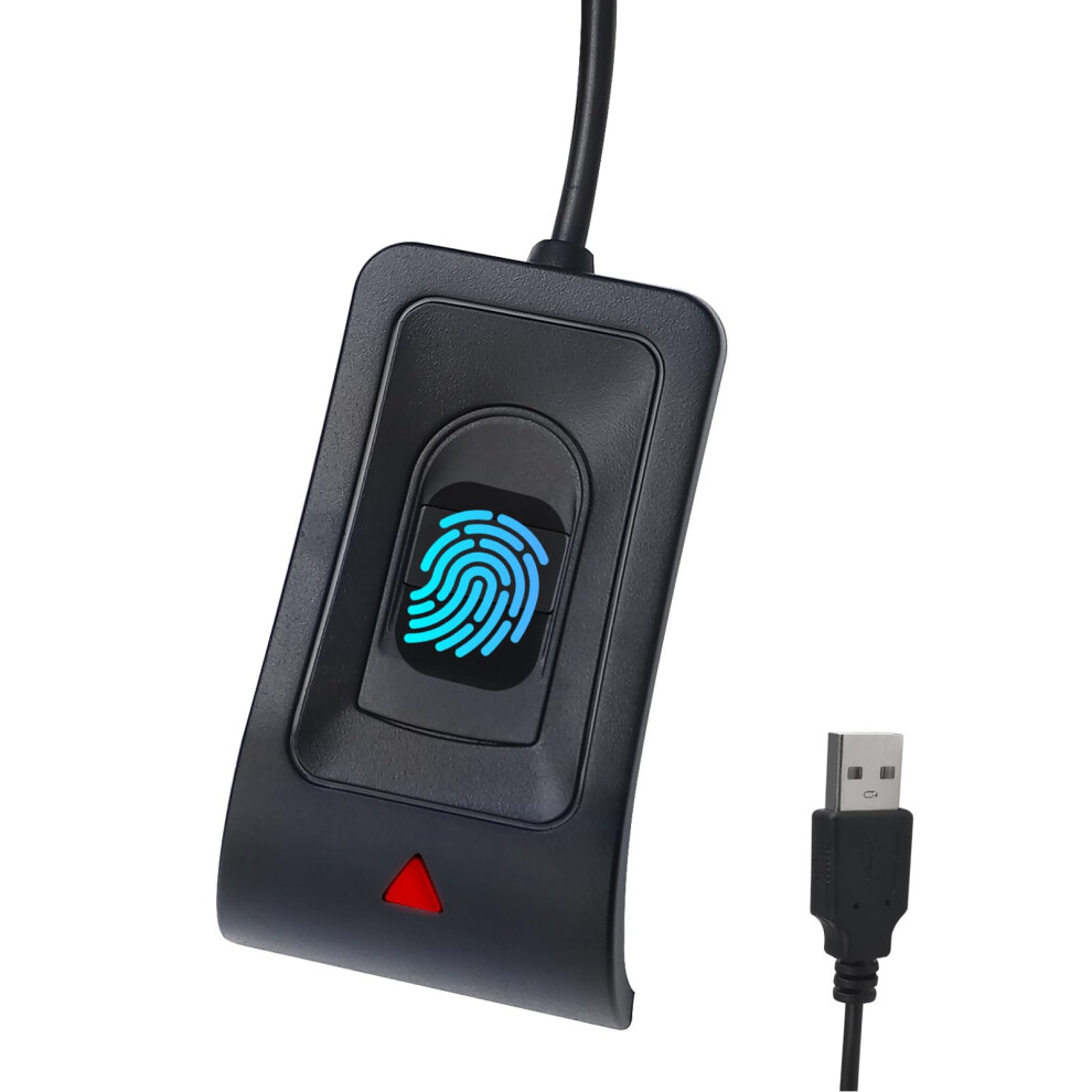 Usb Fingerprint Scanner With 360 Recognition, Biometric Reader For Windows, 1.5M Cable, 10 Users 9174973762287