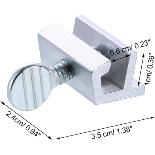 4 Pcs Adjustable Aluminum Sliding Window Lock for Home Security Universal Fit 2