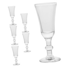 6pcs Clear Stemmed Cocktail Glasses Set Elegant Wine Goblets for Party and Home Bar
