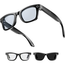 AI Smart Glasses with 800W HD Camera, Bluetooth, Blue Light Filtering Lenses and Builtin Speakers