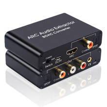 HDMI ARC Audio Adapter 192kHz Digital to Analog Converter with Optical RCA 3.5mm Outputs for TV