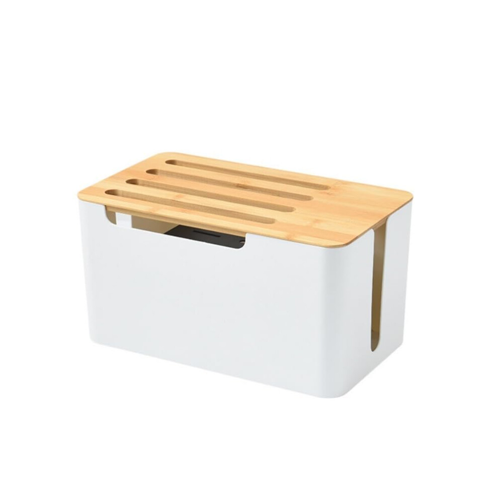 Wifi Router Storage Box With Cable Management, Ventilated Dustproof Cover For Desktop Or Wall White 9053599245759