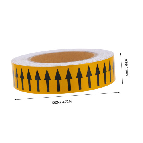 Pipe Marking Labels with Bold Arrow Graphics for Clear Flow Direction, Durable Industrial Adhesive 1
