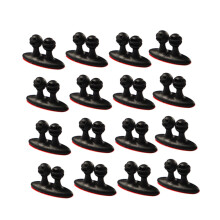 24pcs Black Cable Clips and Wire Organizers for Desk Car Wall Cord Management