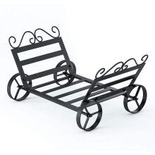Heavy Duty Firewood Rack with Decorative Wheels, Moisture‑Resistant Log Holder for Indoor Outdoor Storage
