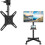 Flip Down TV Ceiling Mount Bundle with Height Adjustable Rolling TV Cart and Locking Wheels 1