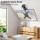 Flip Down TV Ceiling Mount Bundle with Height Adjustable Rolling TV Cart and Locking Wheels 3