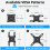 Flip Down TV Ceiling Mount Bundle with Height Adjustable Rolling TV Cart and Locking Wheels 5