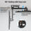 Flip Down TV Ceiling Mount Bundle with Height Adjustable Rolling TV Cart and Locking Wheels 4