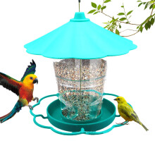 Squirrel Proof Bird Feeder with Weather Resistant Green Finish for Outdoor Garden and Backyard