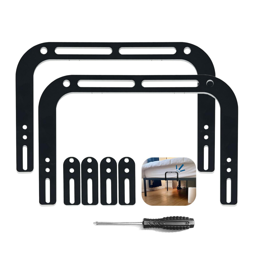 Mattress Retainer Bar Antislip Adjustable Metal Bed Frame Stopper With Scratchresistant Coating 4.5' 2Pcs 9113335901445