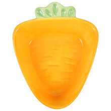 Ceramic Snack Bowl 5.8 Inch Carrot Shape Dish for Candy and Fruit Microwave Safe Serving Tray