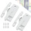 2 Pack White Sliding Window Sash Locks for Double Hung Windows, RustResistant Cam Action Security Lock 1