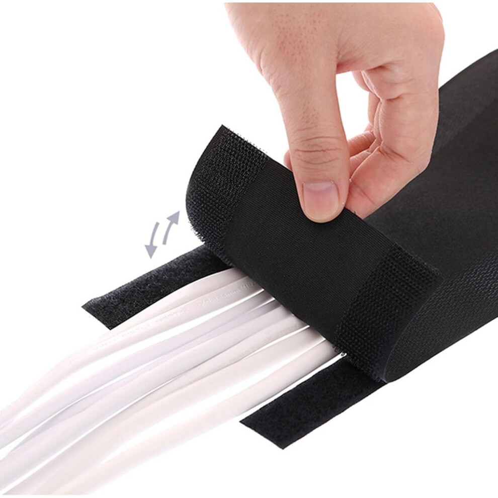 Black Carpet Cable Management Cord Cover, Self Adhesive Floor Concealer, Flexible Raceway 10Cm X 3M 9053599246381