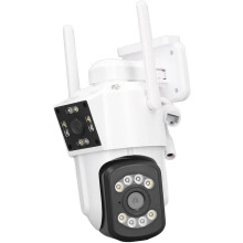 Outdoor WiFi Security Camera 3MP HD PTZ IP Cam 320 Rotation Dual Lens Night Vision IP66 Waterproof TwoWay Audio