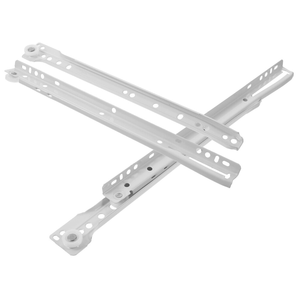 2 Sets Heavy Duty Keyboard Drawer Slides For Desk, Nylon Wheel Smooth Quiet Pullout Rails 9092120653687