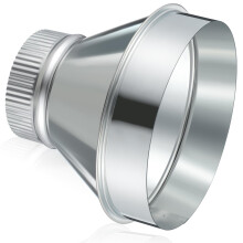 7 Inch to 4 Inch HVAC Duct Reducer Galvanized Steel Connector for Ventilation Systems