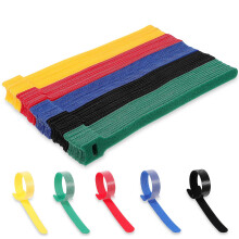 100 Pcs Reusable Colorful Cable Ties 8 Inch Adjustable Nylon Cord Organizer for Wire Management