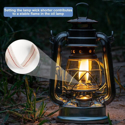 Oil Lamp Wicks  Cotton Easy Flame Control for Kerosene Lanterns Multiple Wick Set 1