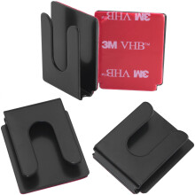 3PCS Car Radio Microphone Holder with Adhesive Back, Metal CB Mic Clip for Truck or Home, Black