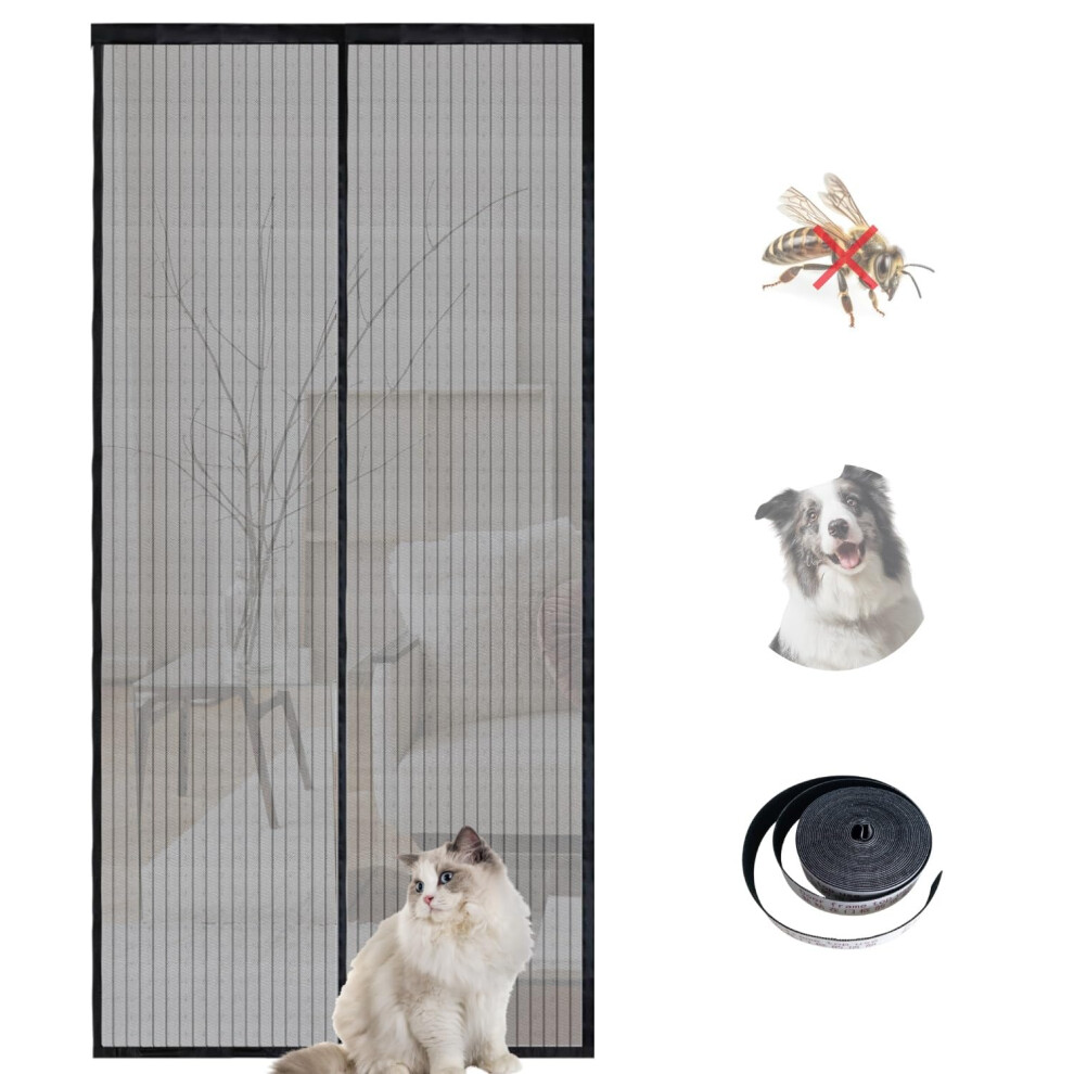 Magnetic Screen Door For Sliding And French Doors, Hands Mesh, Pet And Kid Friendly, 23X70in 9092120654806