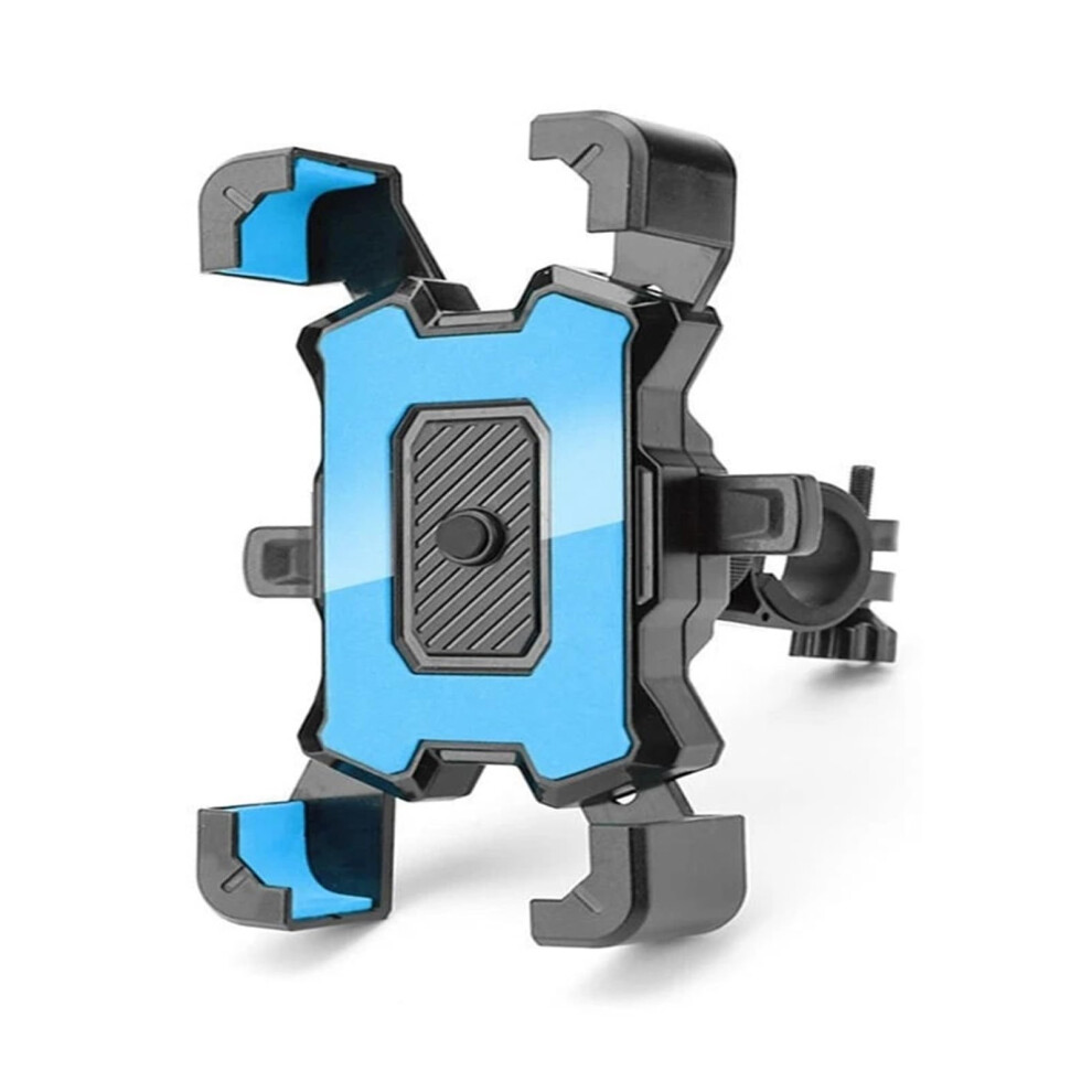 360 Rotatable Bike Phone Mount With Nonslip Clamp For Bicycle And Motorcycle Handlebar Blue 9169991819709