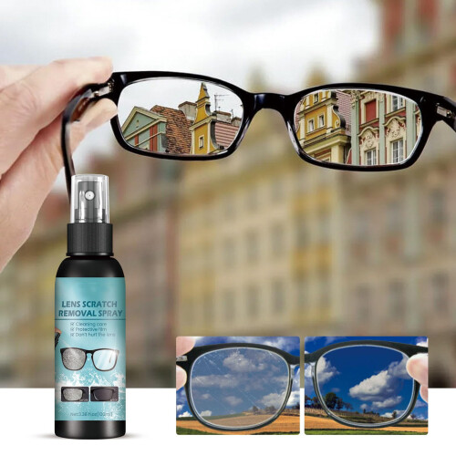 Lens Scratch Remover Spray 100ml Kit for Glasses and Sunglasses with Microfiber Cloth 2 Pack 1