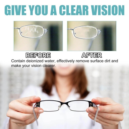 Lens Cleaner Spray and Eyeglass Scratch Remover, AntiScratch 100ml Glasses Cleaning Solution 2pcs 1