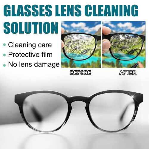 Lens Cleaner Spray and Eyeglass Scratch Remover, AntiScratch 100ml Glasses Cleaning Solution 2pcs 2