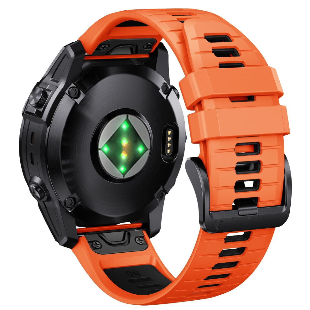 26Mm Silicone Strap Comfortable Dualcolor Design For Garmin Fenix 7X Fenix 6X Pro Tactix Delta 9174973765318