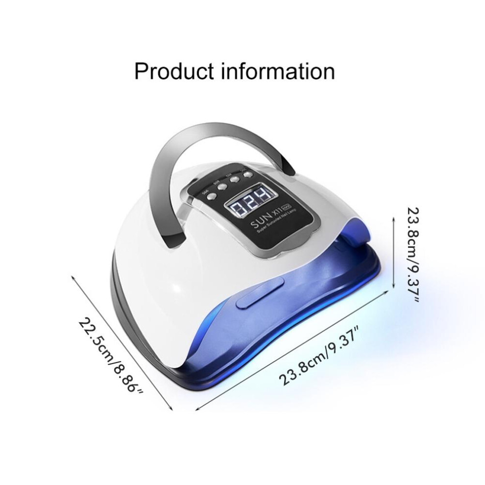 280W UV Gel Nail Lamp 66LED Auto Sensor LCD 23.8x22.5x11cm