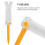 Foldable Golf Tee, Anti-Flying Rotatable Practice Ball Studs Orange 3