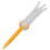 Foldable Golf Tee, Anti-Flying Rotatable Practice Ball Studs Orange 11