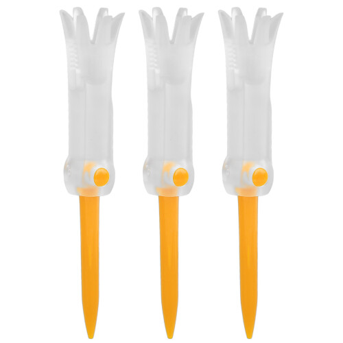 Foldable Golf Tee, Anti-Flying Rotatable Practice Ball Studs Orange 1