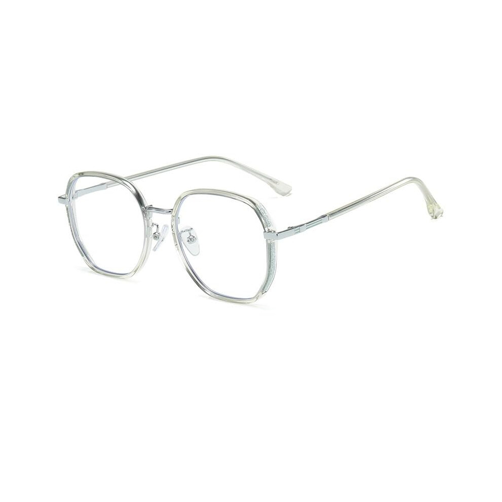 Blue Light Blocking Reading Glasses 3.00 Light Green Metal Frame Computer Readers for Men and Women