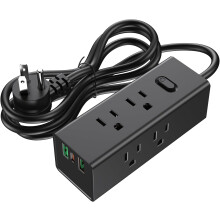 Power Strip with USBC and USBA Ports, Surge Protector 900J, 4ft Cord, Wide Outlet Spacing for Home Office