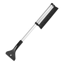 2 in 1 Extendable Car Snow Brush and Ice Scraper for Winter Windshield Snow Removal Black