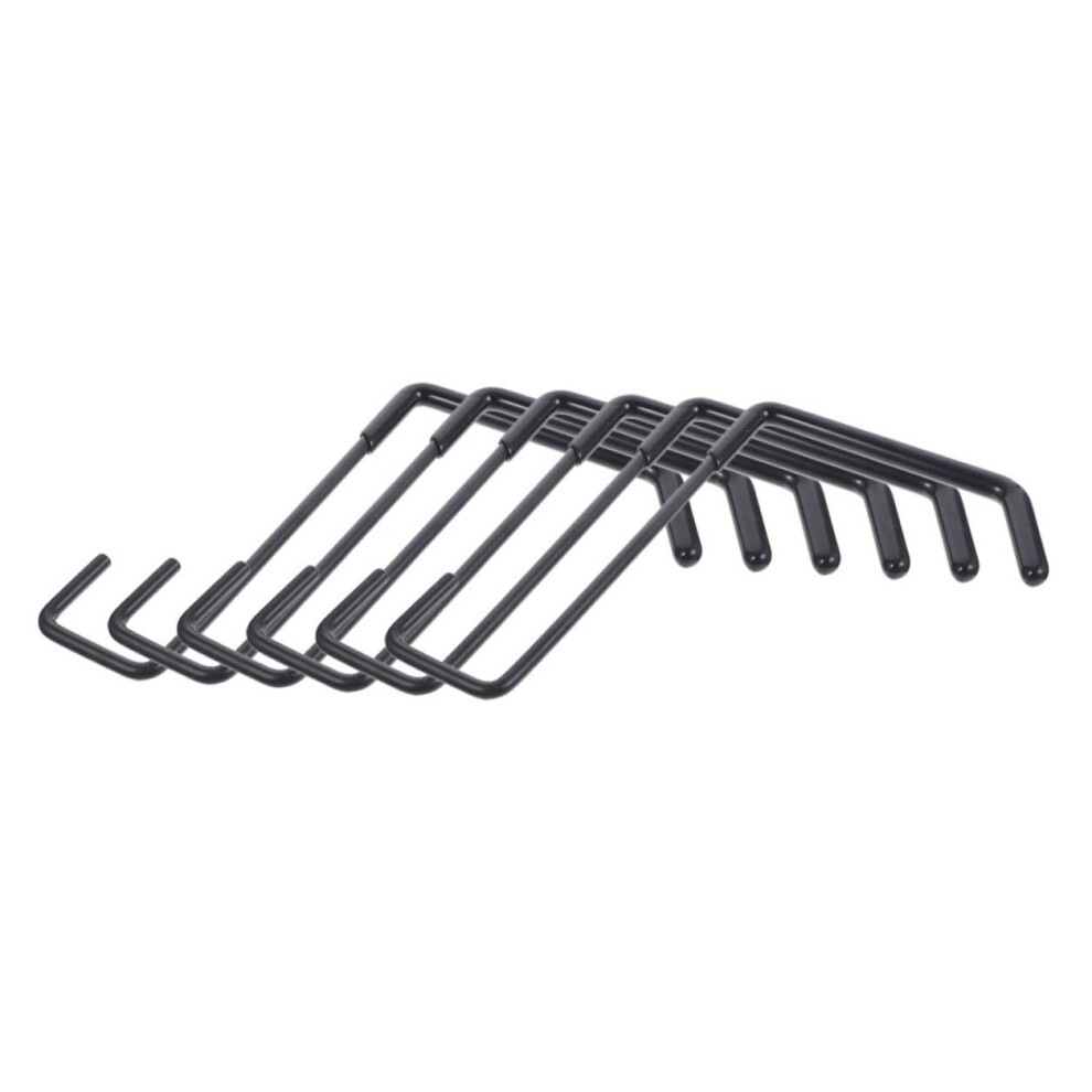 Garage Storage Hooks Heavy Duty Wall Mounted 6Pcs For Ladders Bikes Tools Space Saving Black 9113335870918