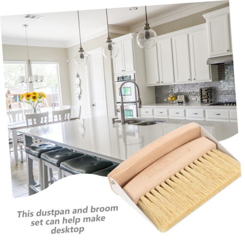 Mini Broom and Dustpan Set for Precise Surface Cleaning, Compact Desktop Crumb and Dust Remover 1