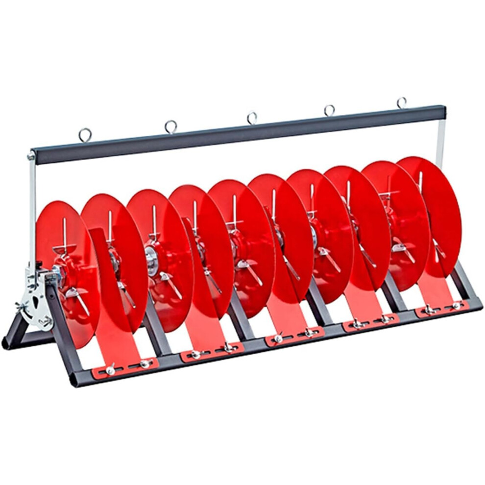 Heavy Duty Wire Reel Rack With Wheels, Folding Cable Dispenser For Electricians, 5 Spools 9053599247876
