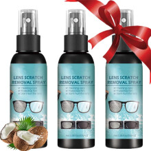 Lens Scratch Remover for Glasses and Sunglasses, AntiScratch Eyeglass Cleaner Spray 100ml, 3pc